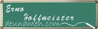 Erno Hoffmeister Visitenkarte